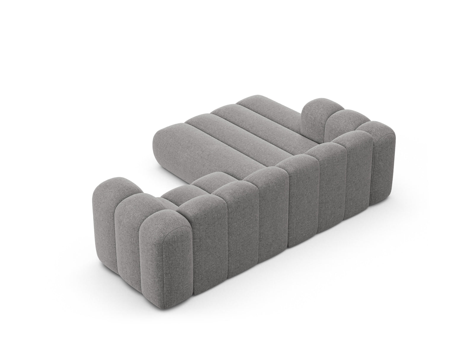 Elegantes, modulares Ecksofa in hellem Grau von Micadoni, linksseitig als 3-Sitzer, ideal für stilvolle und einladende Wohnräume.
