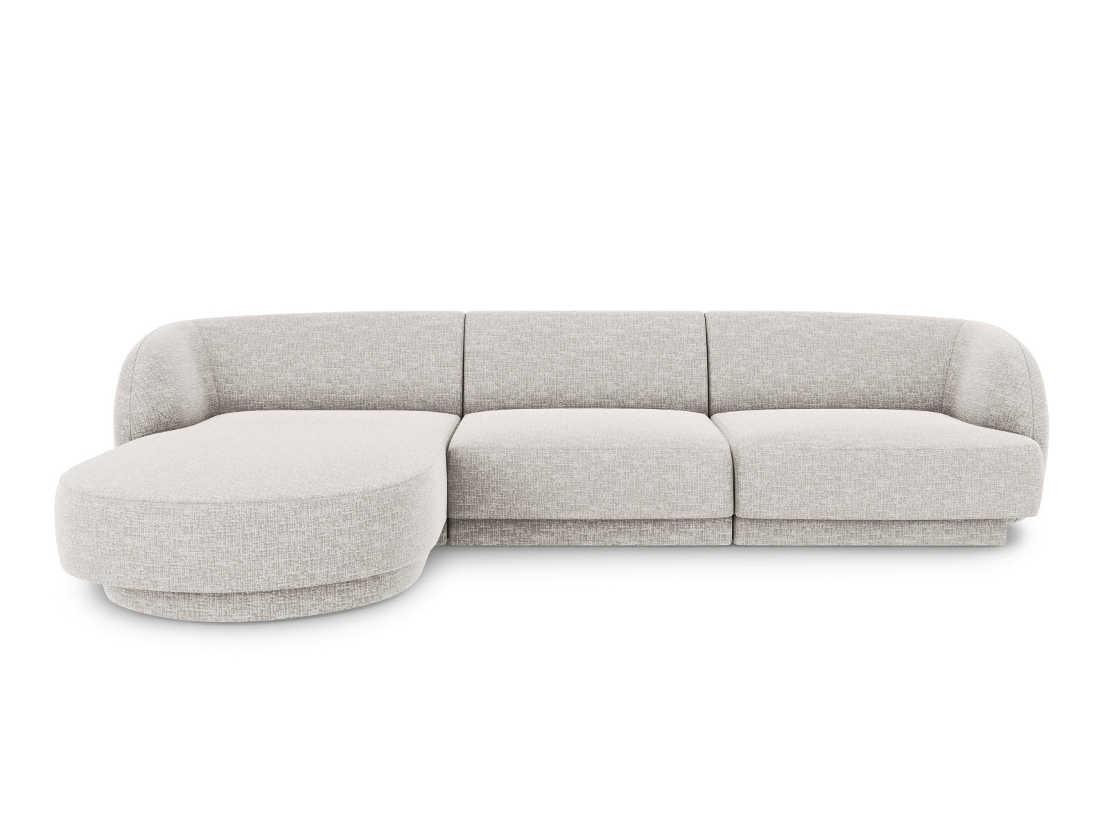Miley Ecksofa links 4 Sitzer in Silver präsentiert im Onlineshop von KAQTU Design AG. Ecksofa links ist von Micadoni