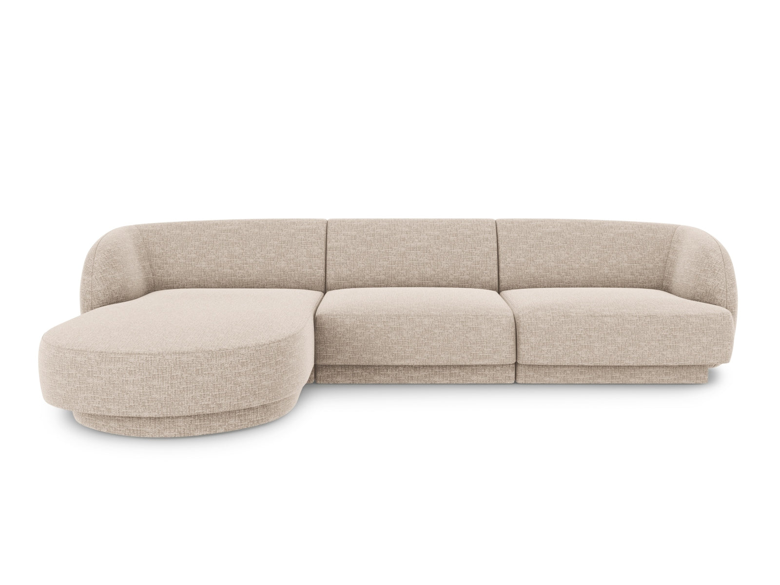 Miley Ecksofa links 4 Sitzer in Beige präsentiert im Onlineshop von KAQTU Design AG. Ecksofa links ist von Micadoni