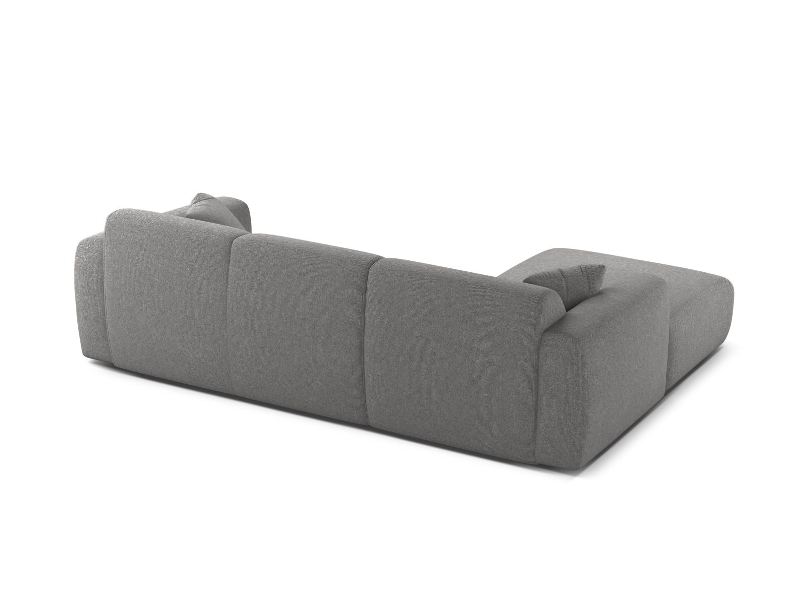 Modernes 4-Sitzer Ecksofa links Molino in zeitlosem Grau, ideal für gemütliche und stilvolle Wohnräume von Micadoni.
