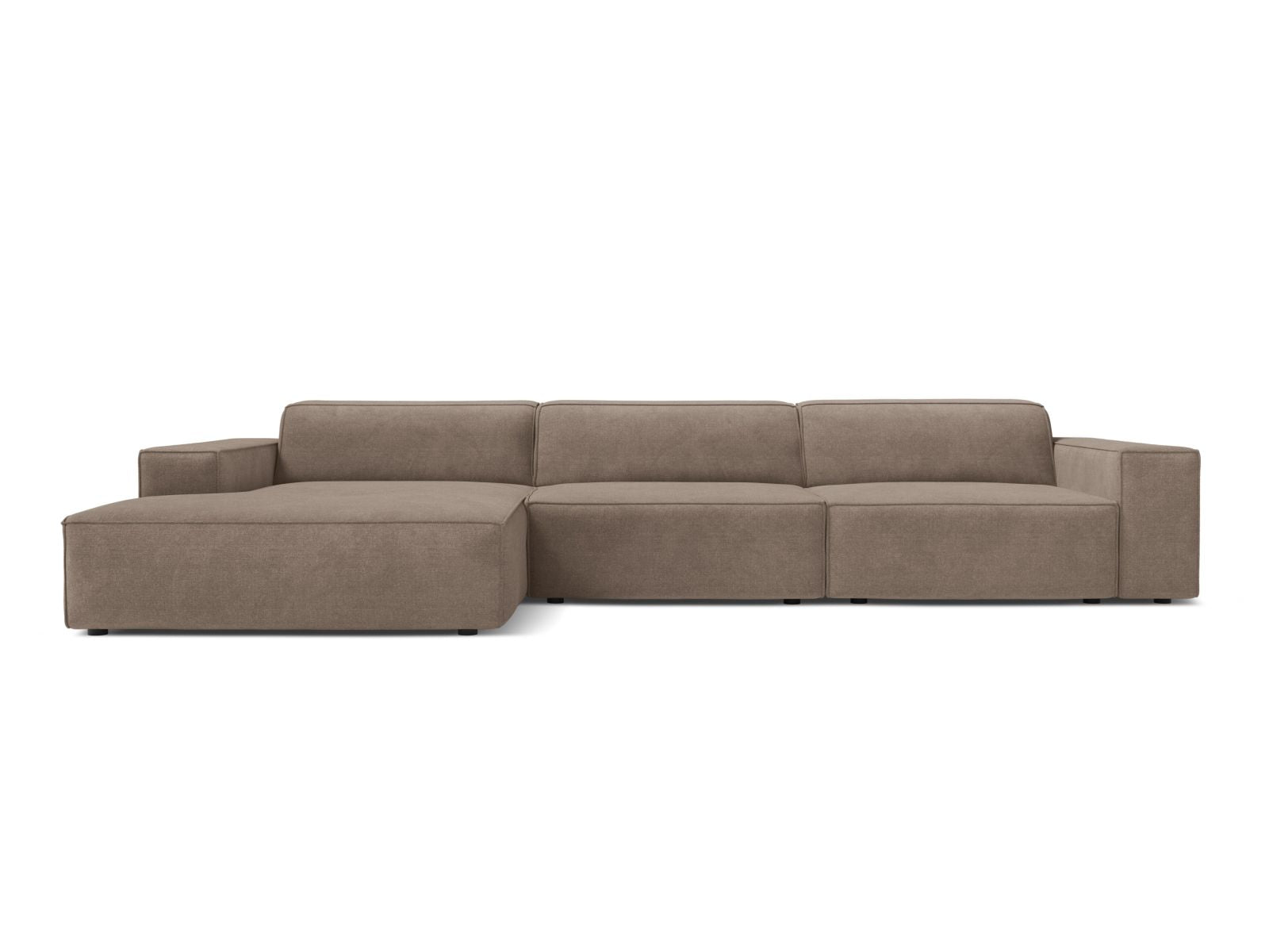 4-Sitzer Ecksofa links modular Jodie in Cappuccino-Liberty präsentiert im Onlineshop von KAQTU Design AG. Ecksofa links ist von Micadoni