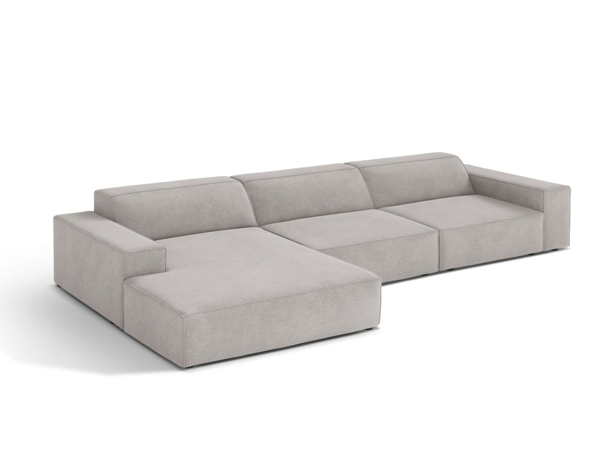 4-Sitzer Ecksofa links modular Jodie in Light Grey-Liberty präsentiert im Onlineshop von KAQTU Design AG. Ecksofa links ist von Micadoni