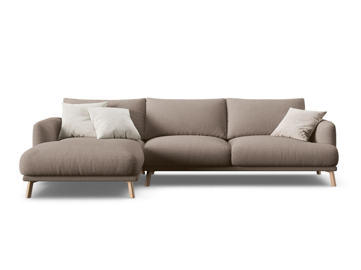 4-Sitzer Ecksofa links Naomi in Cappuccino-Liberty präsentiert im Onlineshop von KAQTU Design AG. Ecksofa links ist von Micadoni