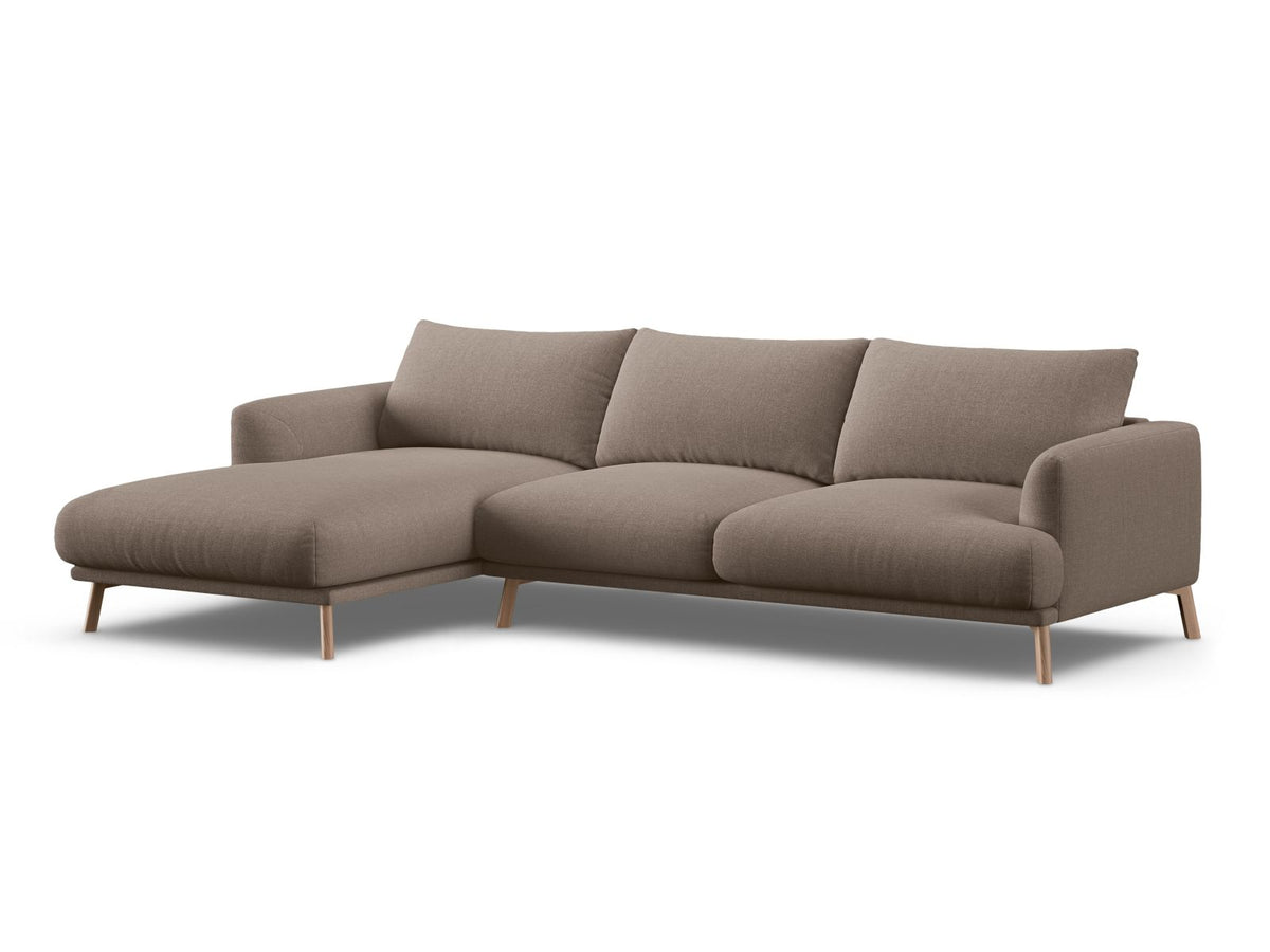 4-Sitzer Ecksofa links Naomi in Cappuccino-Liberty präsentiert im Onlineshop von KAQTU Design AG. Ecksofa links ist von Micadoni