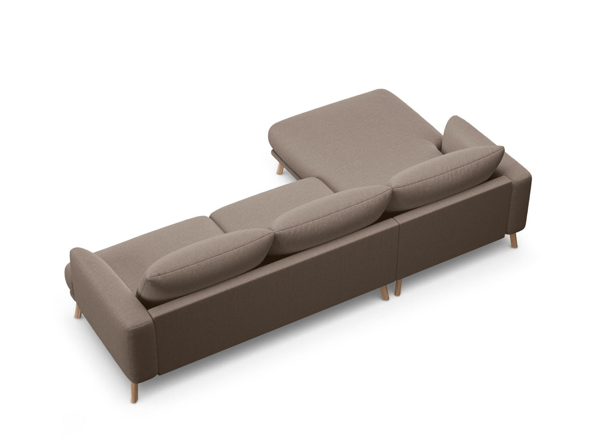 4-Sitzer Ecksofa links Naomi in Cappuccino-Liberty präsentiert im Onlineshop von KAQTU Design AG. Ecksofa links ist von Micadoni