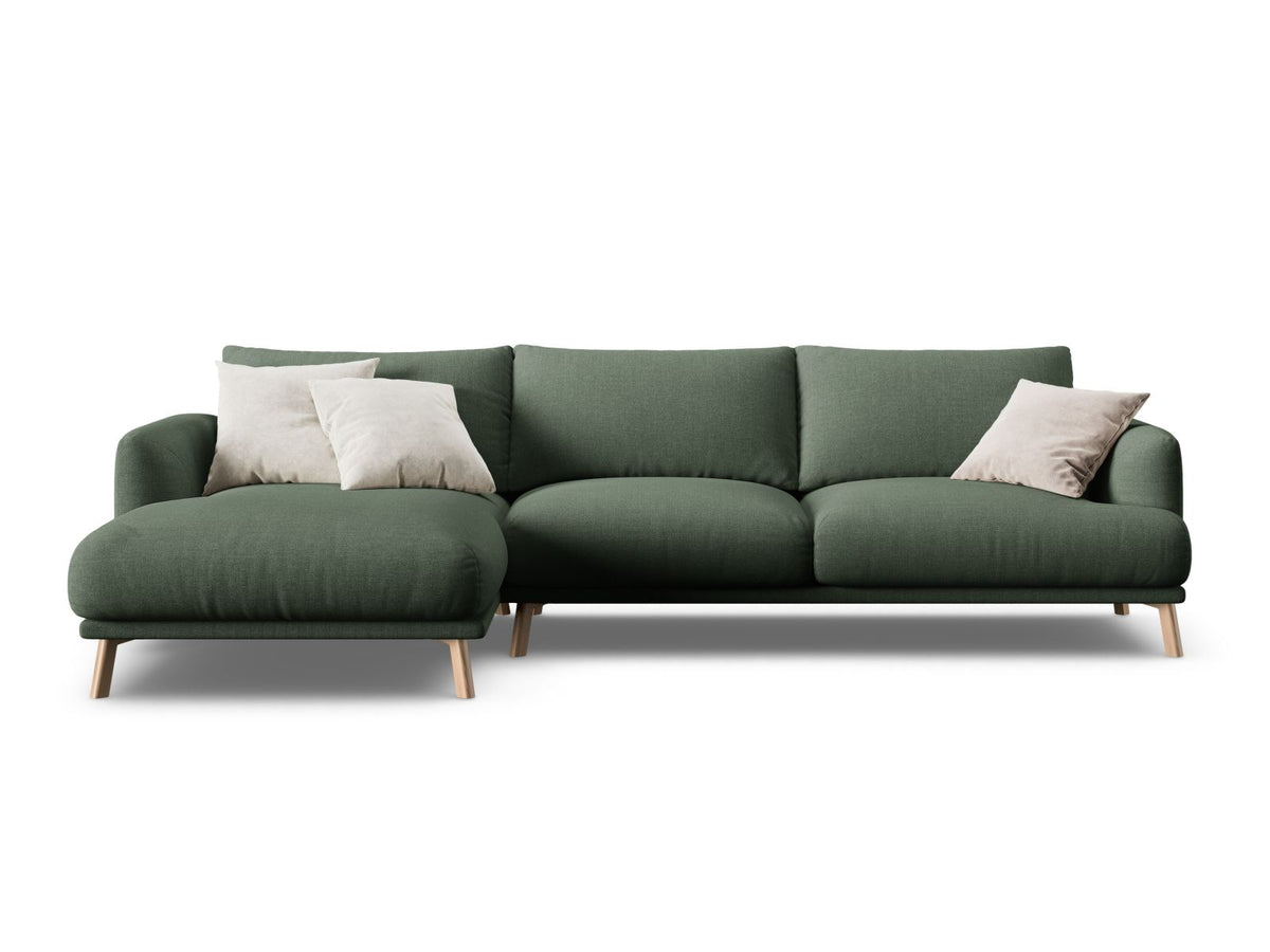 4-Sitzer Ecksofa links Naomi in Moss Green-Liberty präsentiert im Onlineshop von KAQTU Design AG. Ecksofa links ist von Micadoni