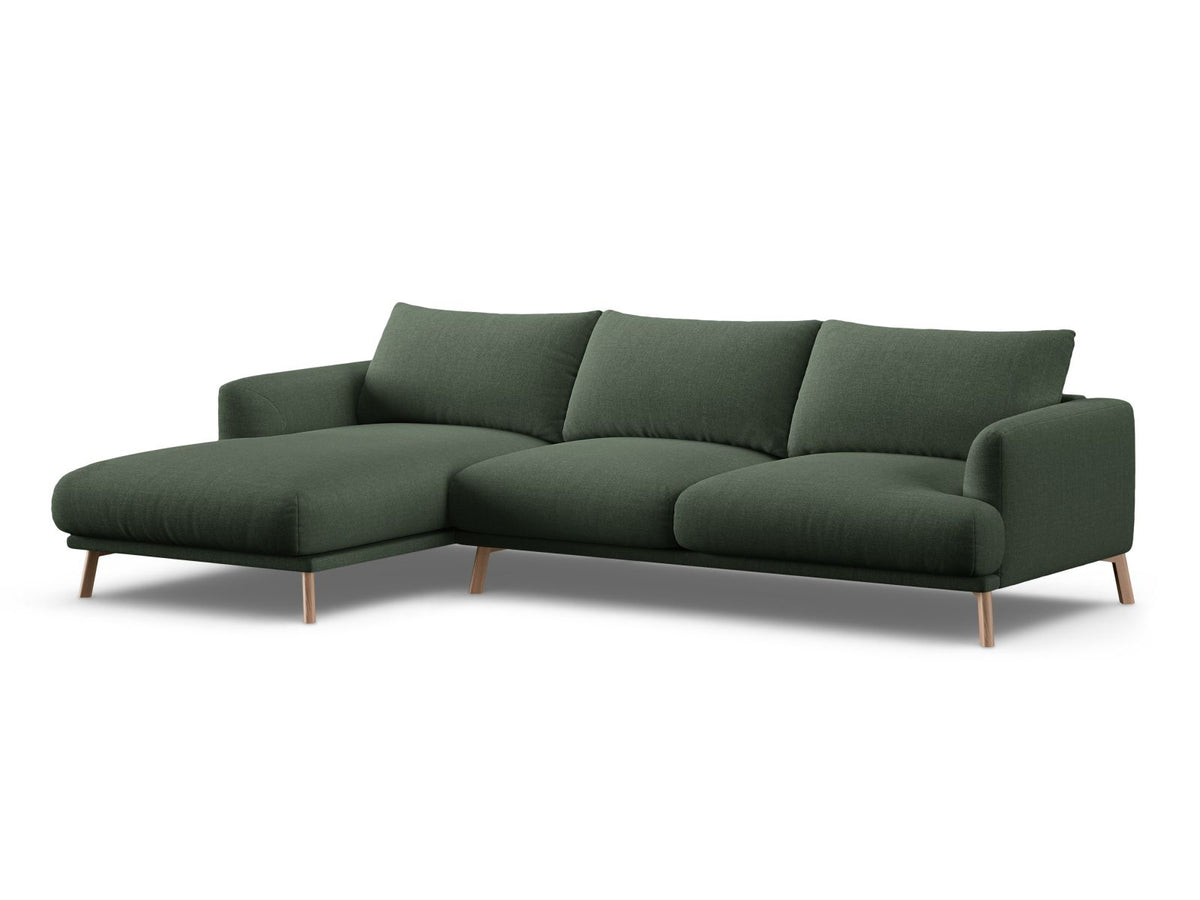 4-Sitzer Ecksofa links Naomi in Moss Green-Liberty präsentiert im Onlineshop von KAQTU Design AG. Ecksofa links ist von Micadoni