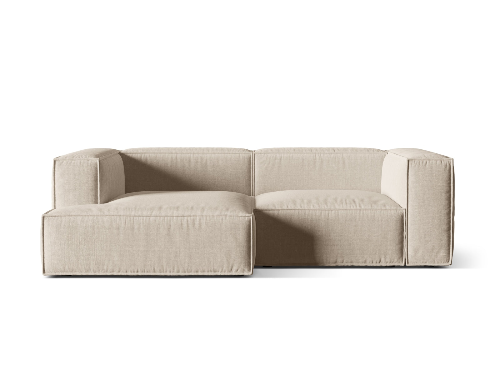 3-Sitzer Ecksofa links modular Nuria in Beige-Liberty präsentiert im Onlineshop von KAQTU Design AG. Ecksofa links ist von Micadoni