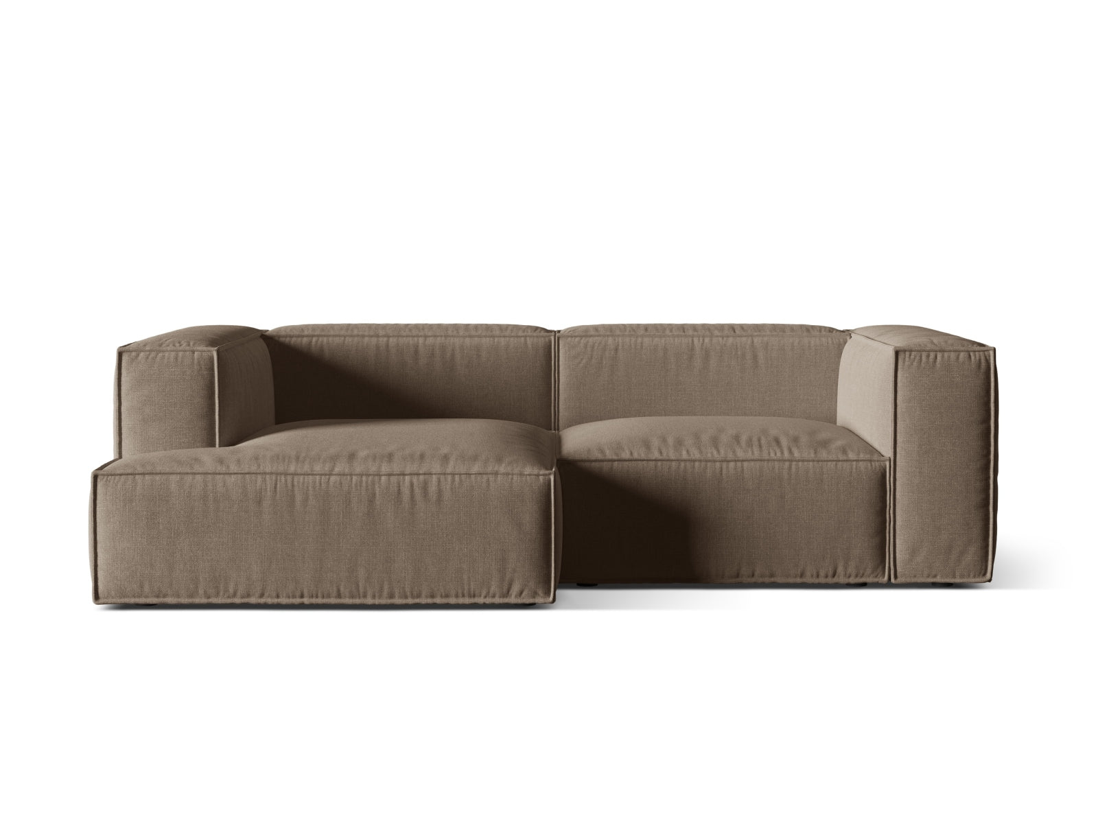 3-Sitzer Ecksofa links modular Nuria in Cappuccino-Liberty präsentiert im Onlineshop von KAQTU Design AG. Ecksofa links ist von Micadoni