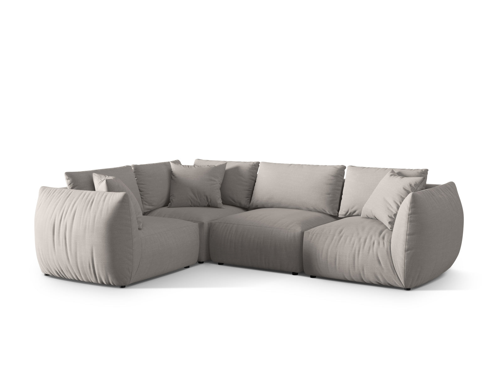 Chris Ecksofa links 4 Sitzer in Natural-LINS präsentiert im Onlineshop von KAQTU Design AG. Ecksofa links ist von Micadoni