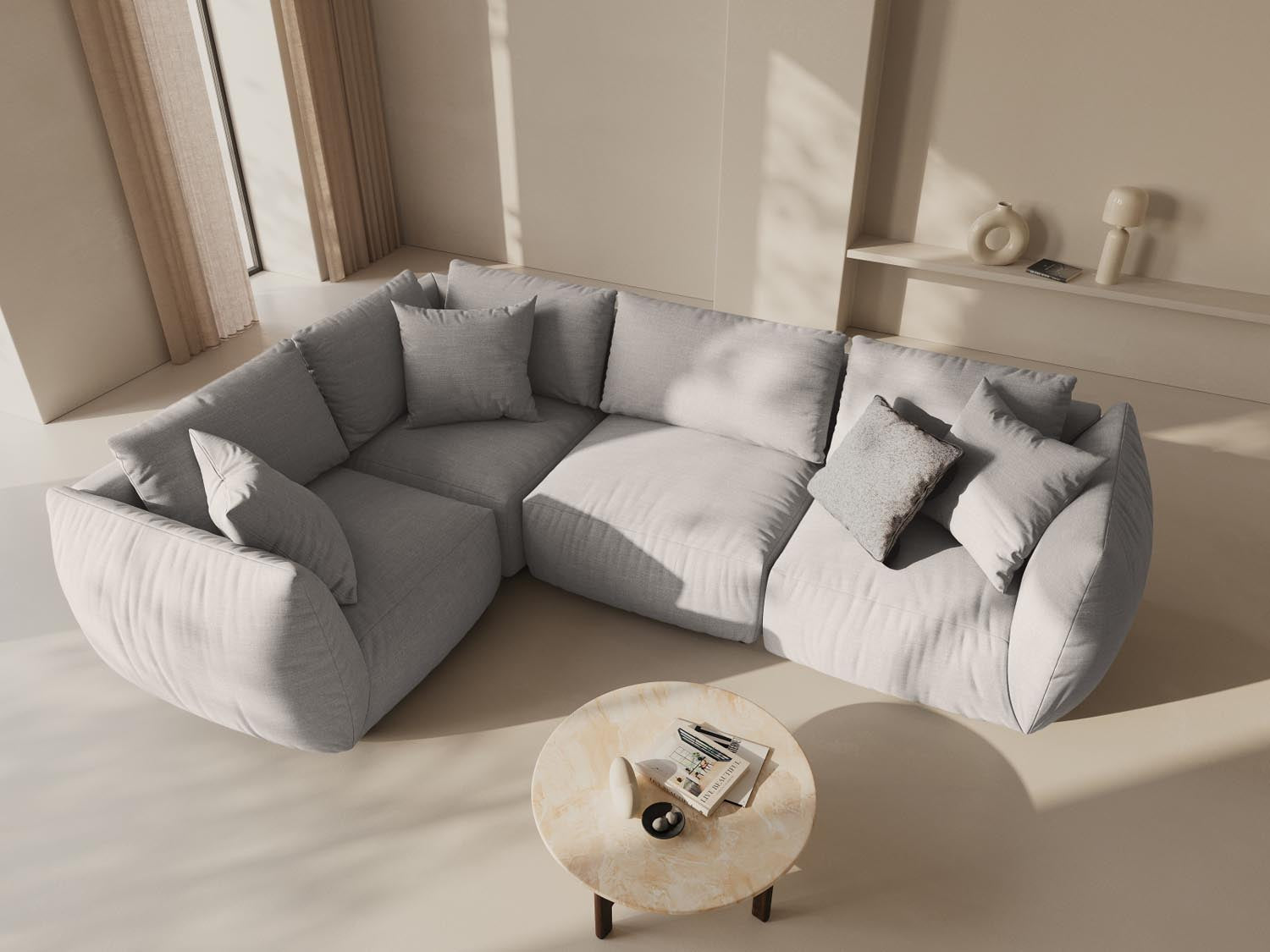 Entdecken Sie das Chris Ecksofa links von Micadoni – ein elegantes 4-Sitzer Sofa, das modernen Stil und höchsten Komfort für Ihr Zuhause bietet.