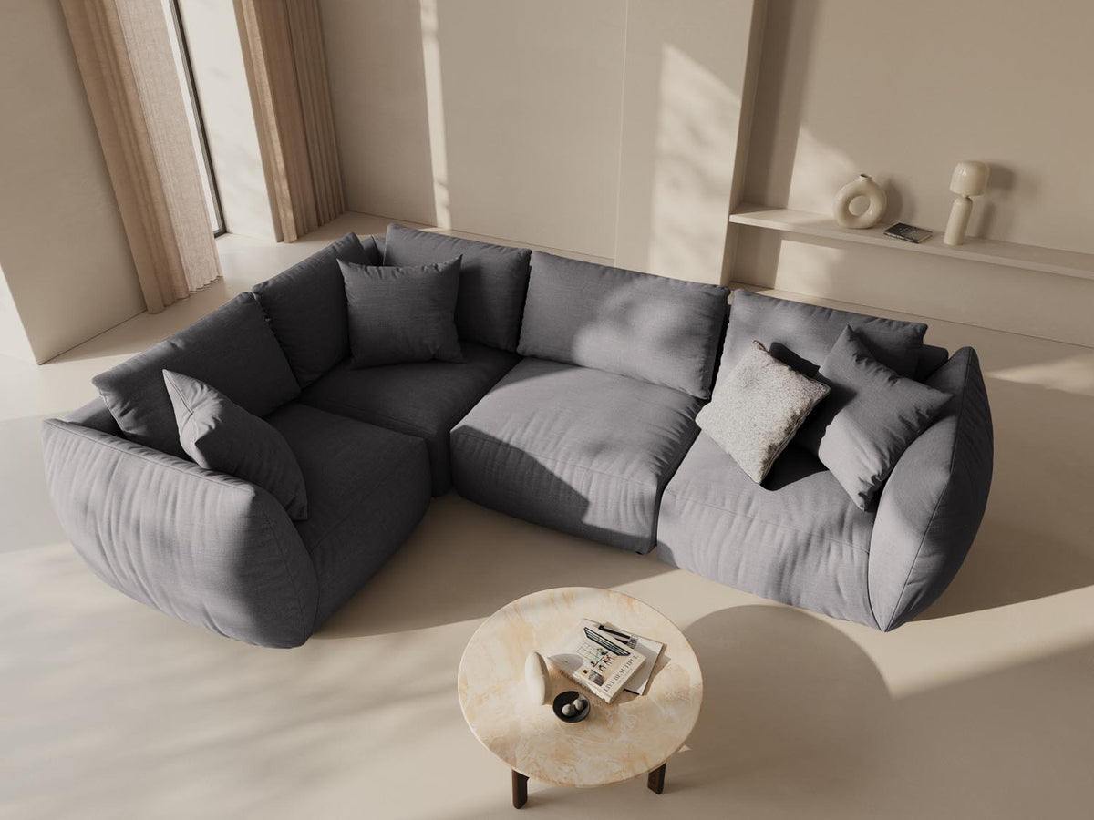Chris Ecksofa links 4 Sitzer in Sand-LINS präsentiert im Onlineshop von KAQTU Design AG. Ecksofa links ist von Micadoni