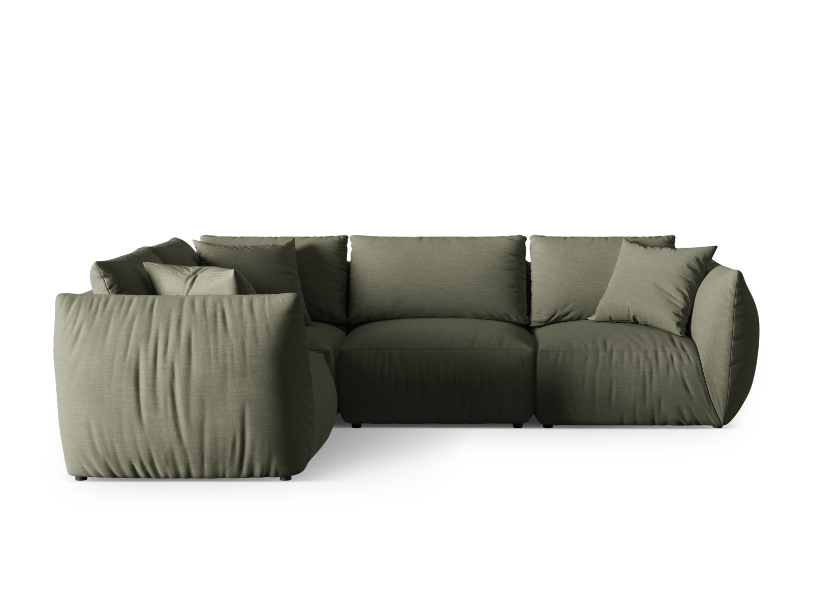 Chris Ecksofa links 4 Sitzer in Muted Blue-LINS präsentiert im Onlineshop von KAQTU Design AG. Ecksofa links ist von Micadoni