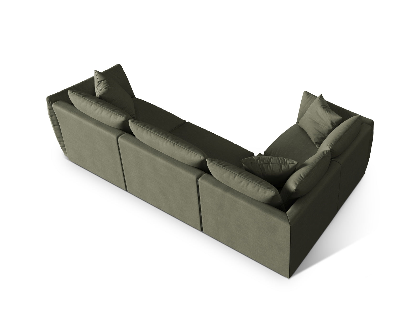 Chris Ecksofa links 4 Sitzer in Muted Blue-LINS präsentiert im Onlineshop von KAQTU Design AG. Ecksofa links ist von Micadoni