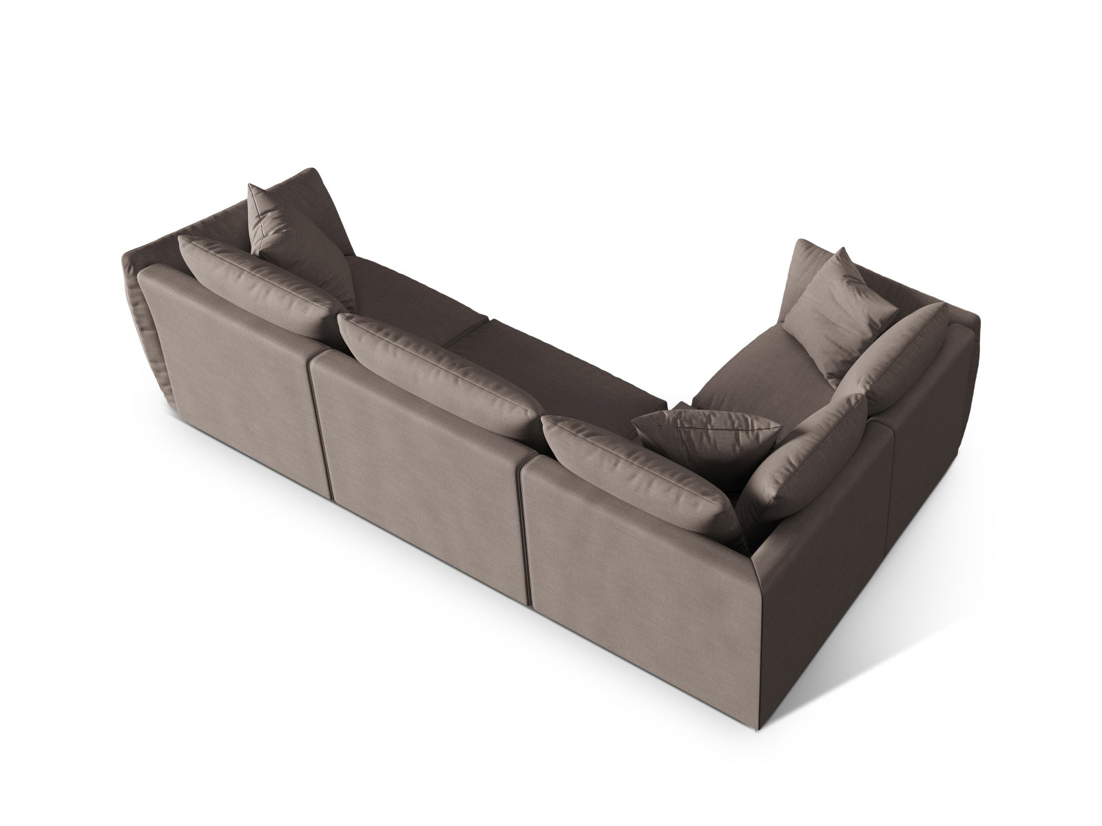 Chris Ecksofa links 4 Sitzer in Warm grey-LINS präsentiert im Onlineshop von KAQTU Design AG. Ecksofa links ist von Micadoni