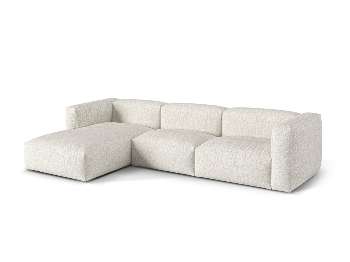 3-Sitzer Modular Ecksofa links Martina in Grey Beige Melange-Monet präsentiert im Onlineshop von KAQTU Design AG. Ecksofa links ist von Micadoni