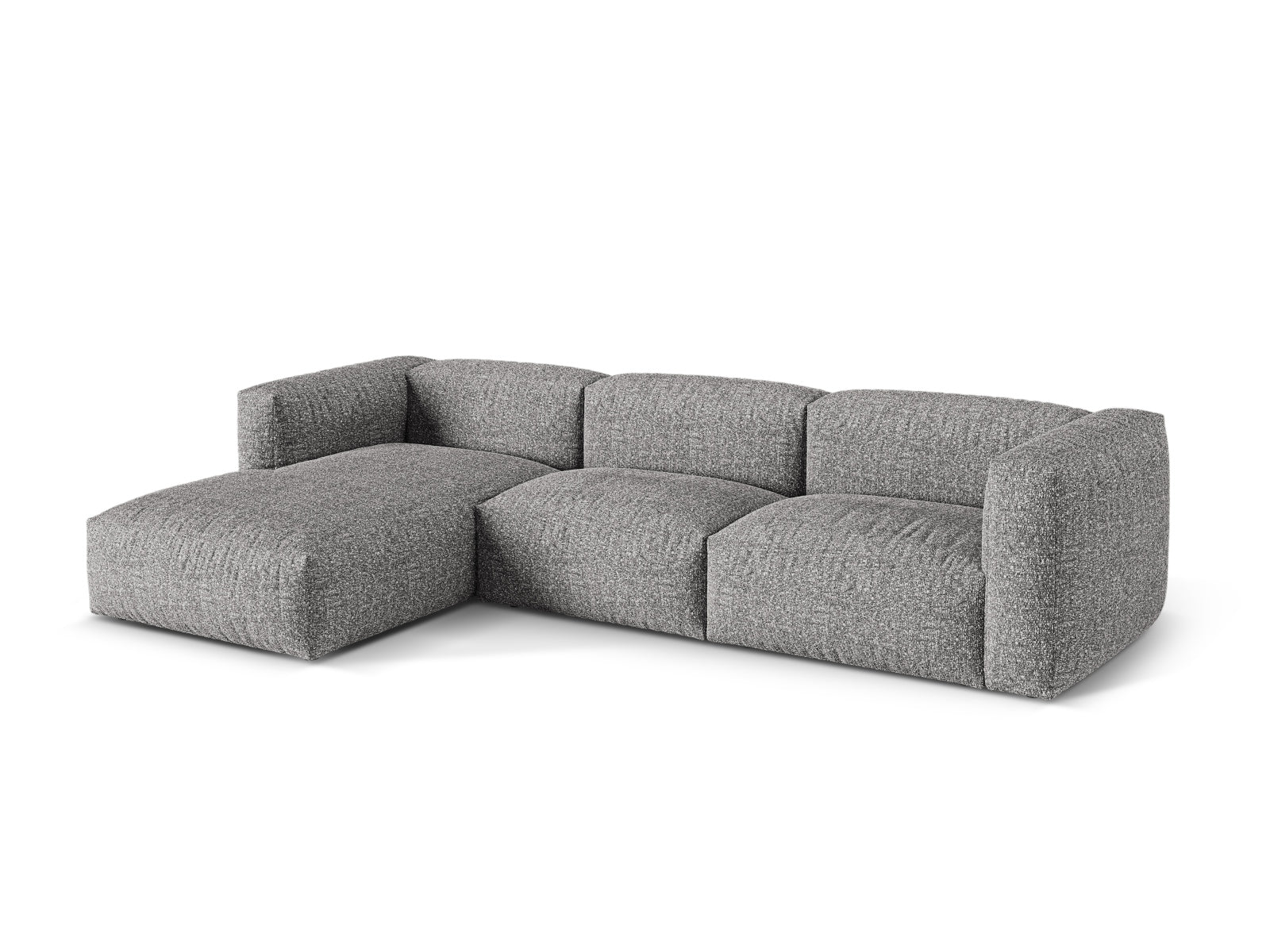 Elegantes 3-Sitzer XL Ecksofa links Martina in Graphit, ideal für stilvolle Wohnräume, präsentiert von Micadoni.