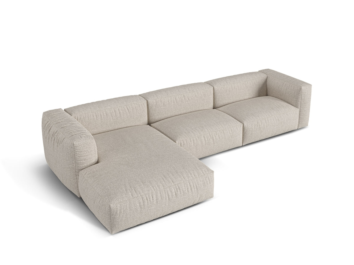 3-Sitzer Modular Ecksofa links Martina in Beige-Monet präsentiert im Onlineshop von KAQTU Design AG. Ecksofa links ist von Micadoni