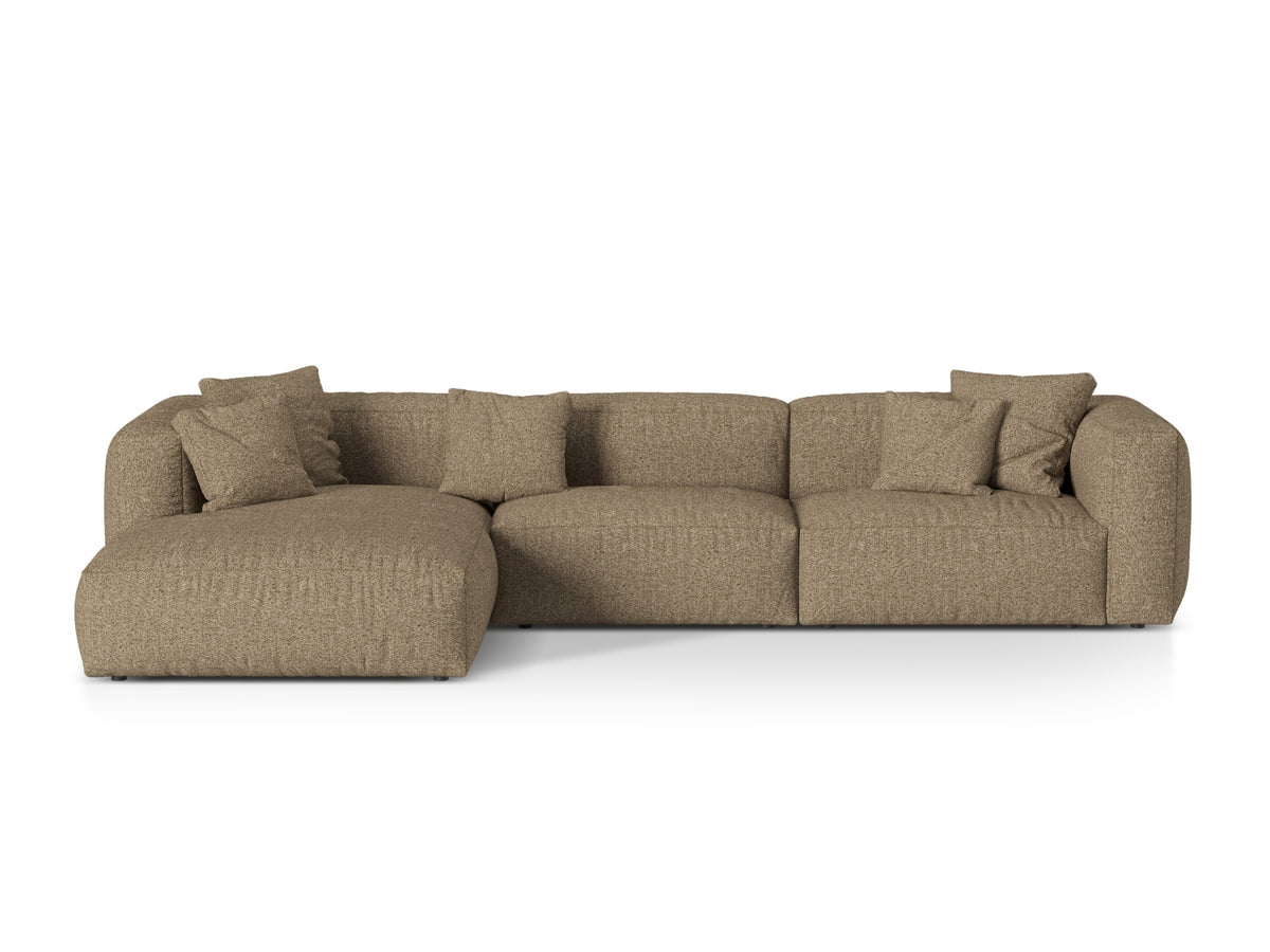 3-Sitzer Modular Ecksofa links Martina in Cappuccino-Monet präsentiert im Onlineshop von KAQTU Design AG. Ecksofa links ist von Micadoni