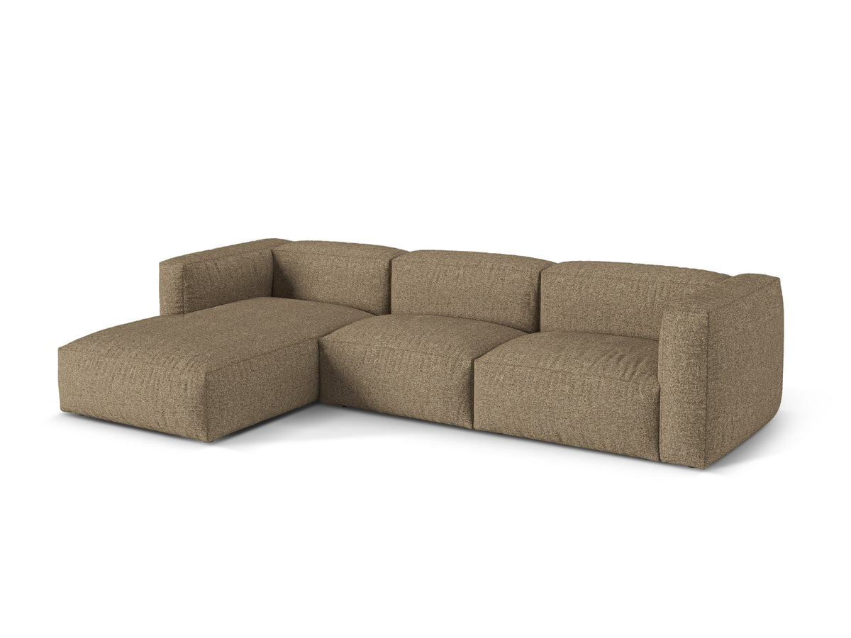 3-Sitzer Modular Ecksofa links Martina in Cappuccino-Monet präsentiert im Onlineshop von KAQTU Design AG. Ecksofa links ist von Micadoni