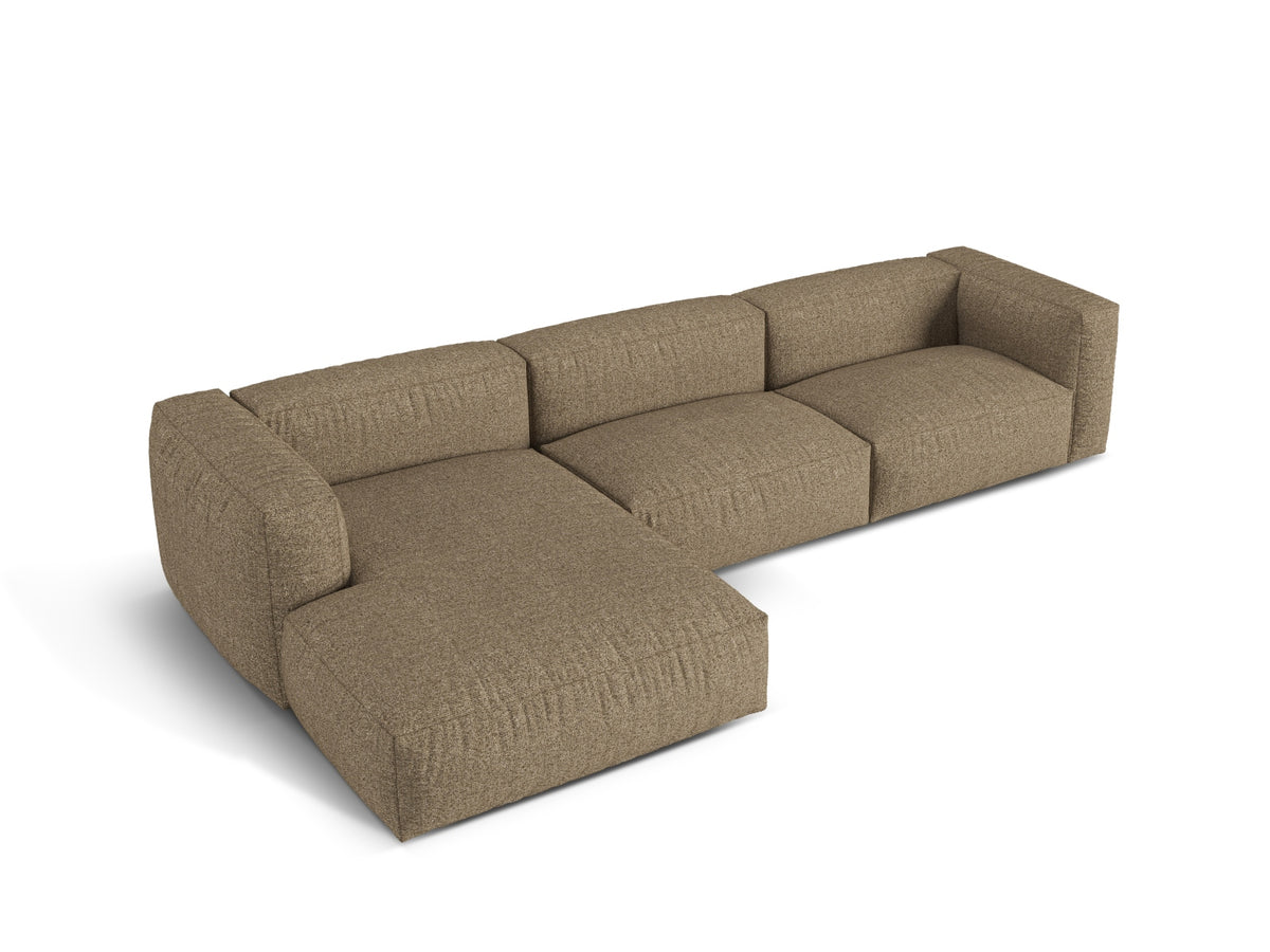 3-Sitzer Modular Ecksofa links Martina in Cappuccino-Monet präsentiert im Onlineshop von KAQTU Design AG. Ecksofa links ist von Micadoni