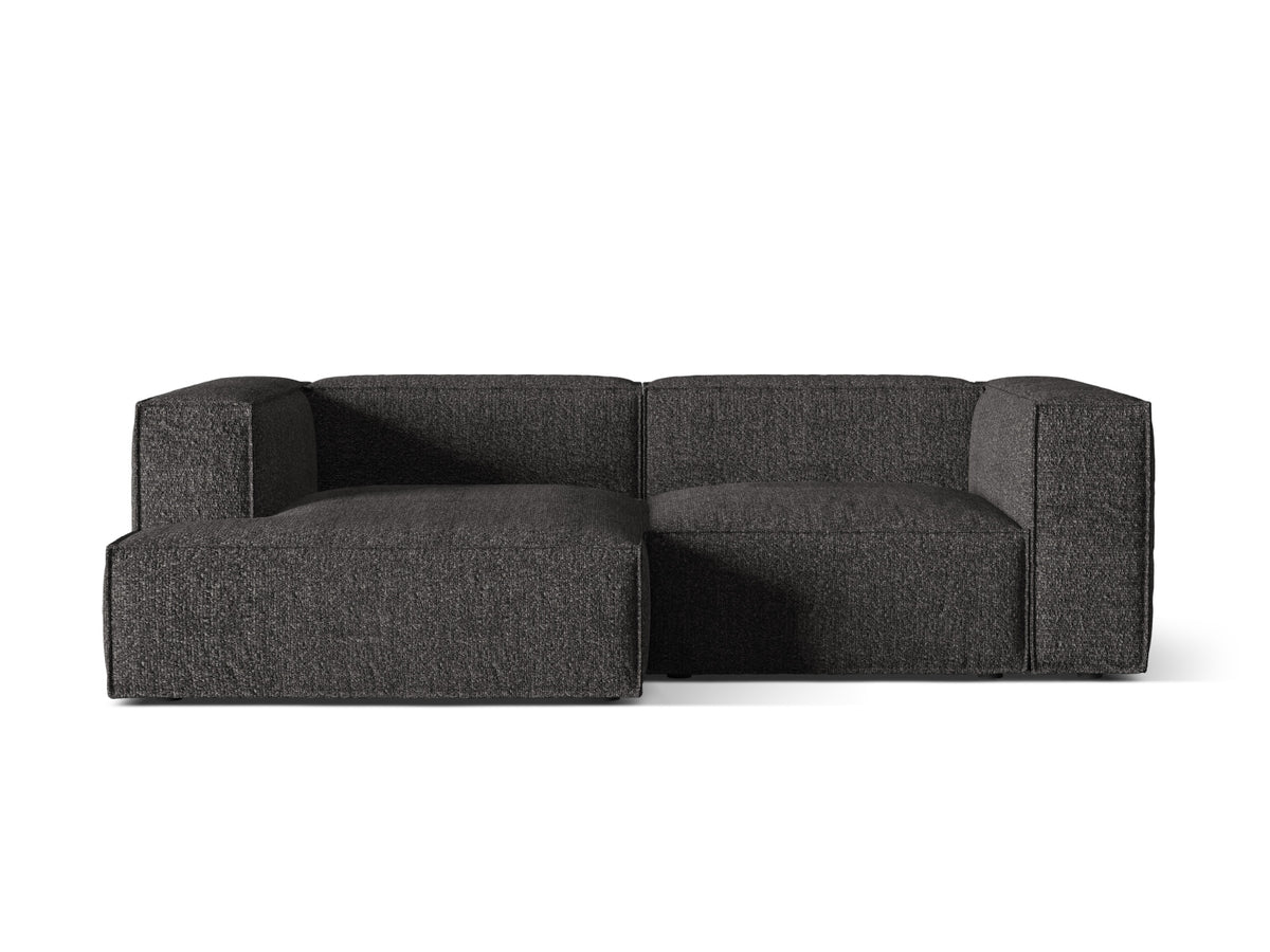 Nuria Boucle Modular Ecksofa links 3 Sitzer in Anthracite-Monet präsentiert im Onlineshop von KAQTU Design AG. L-Sofa links ist von Micadoni