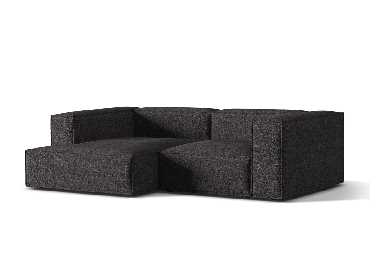 Nuria Boucle Modular Ecksofa links 3 Sitzer in Anthracite-Monet präsentiert im Onlineshop von KAQTU Design AG. L-Sofa links ist von Micadoni