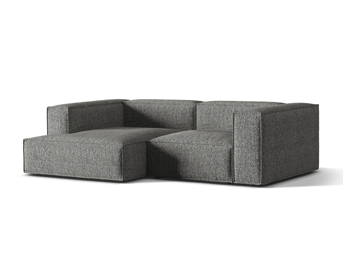 Nuria Boucle Modular Ecksofa links 3 Sitzer in Graphite-Monet präsentiert im Onlineshop von KAQTU Design AG. L-Sofa links ist von Micadoni