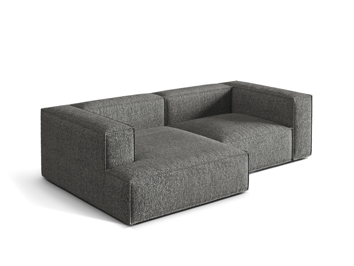 Nuria Boucle Modular Ecksofa links 3 Sitzer in Graphite-Monet präsentiert im Onlineshop von KAQTU Design AG. L-Sofa links ist von Micadoni