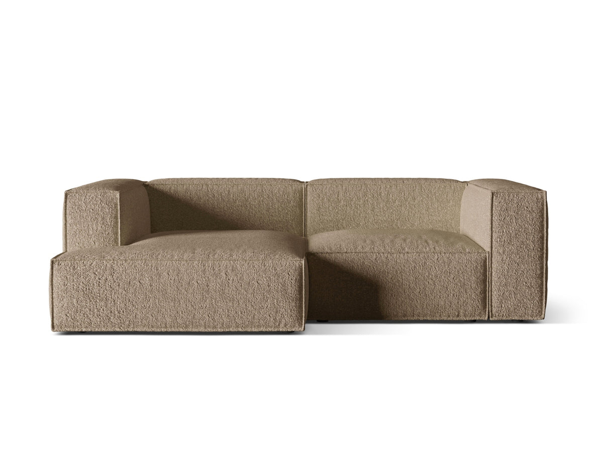 Nuria Boucle Modular Ecksofa links 3 Sitzer in Cappuccino-Monet präsentiert im Onlineshop von KAQTU Design AG. L-Sofa links ist von Micadoni
