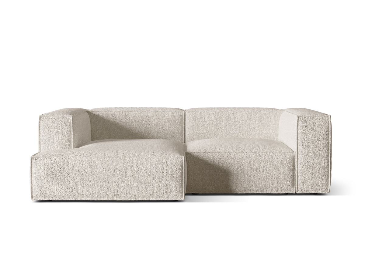 Nuria Boucle Modular Ecksofa links 3 Sitzer in Beige-Monet präsentiert im Onlineshop von KAQTU Design AG. L-Sofa links ist von Micadoni