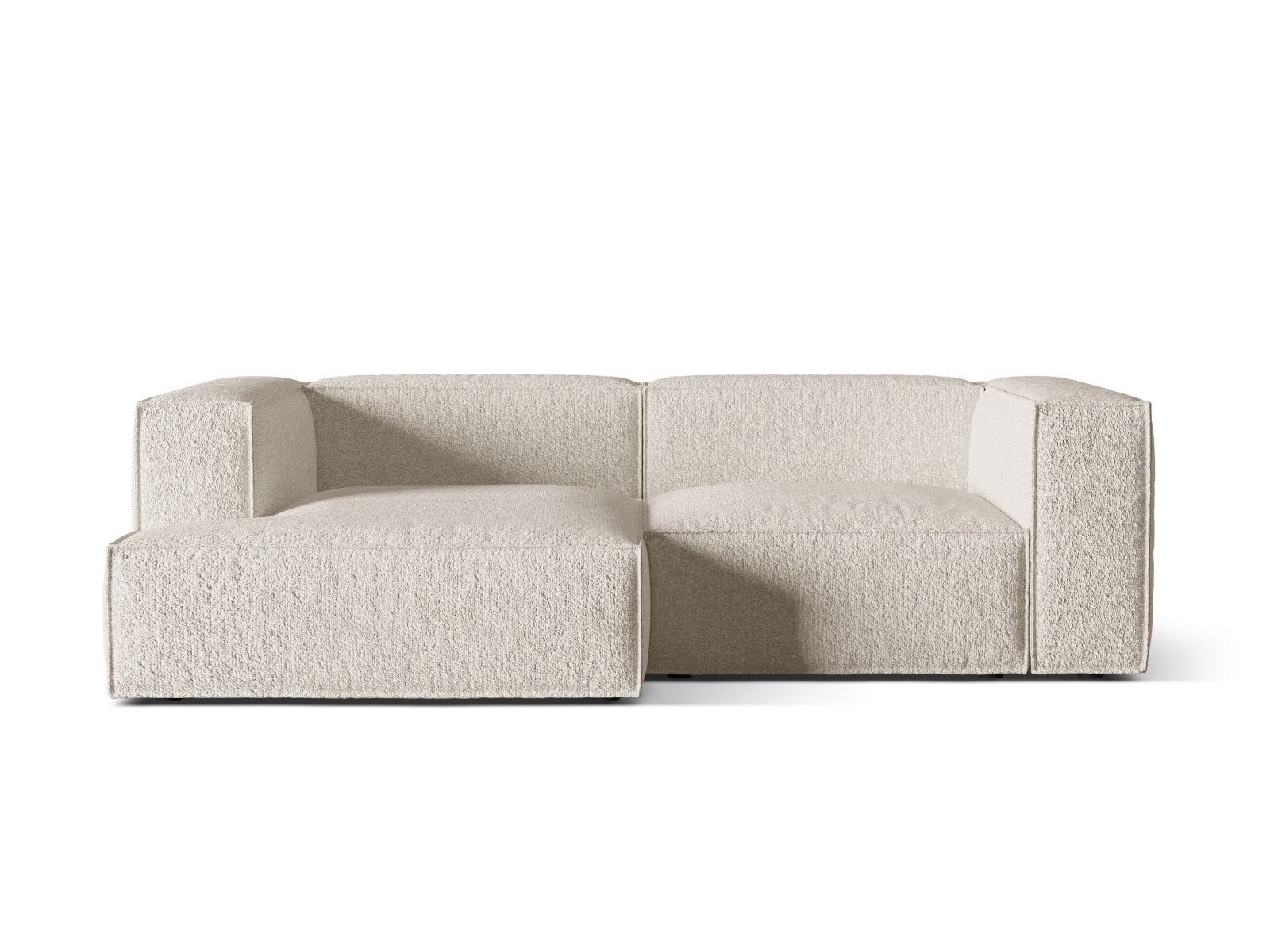 Nuria Boucle Modular Ecksofa links 3 Sitzer in Beige-Monet präsentiert im Onlineshop von KAQTU Design AG. L-Sofa links ist von Micadoni