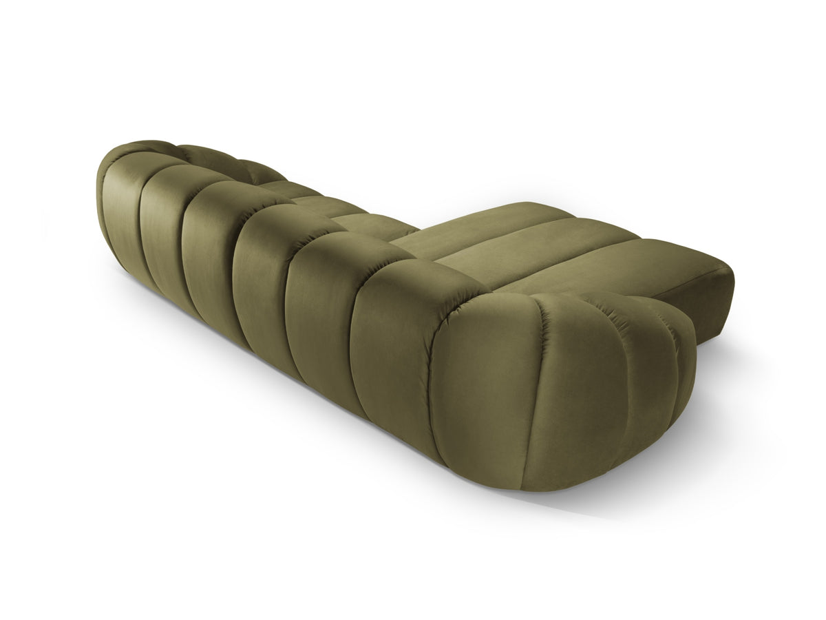 Diana Velour links Ecksofa 4 Sitzer in Green-Salvador präsentiert im Onlineshop von KAQTU Design AG. L-Sofa links ist von Micadoni