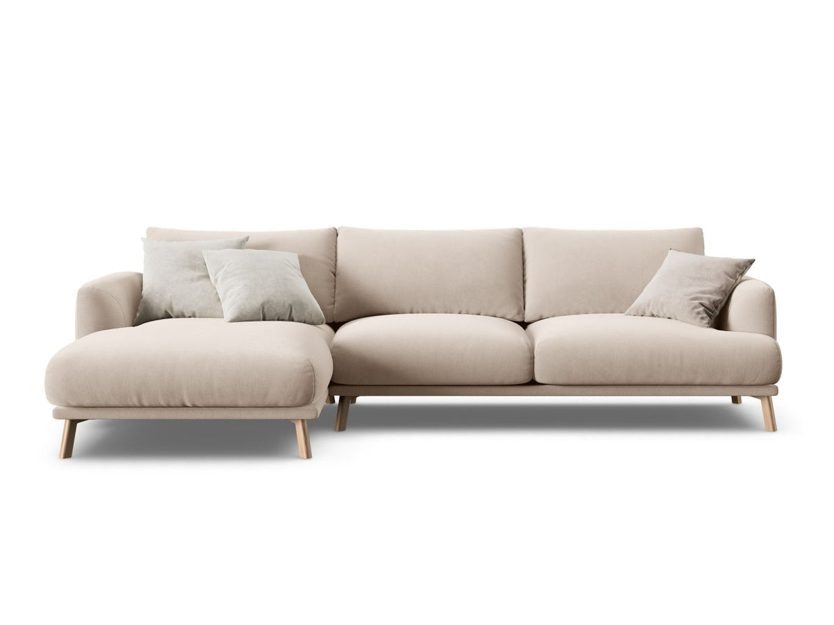 4-Sitzer Ecksofa links Naomi in Beige-Salvador präsentiert im Onlineshop von KAQTU Design AG. Ecksofa links ist von Micadoni