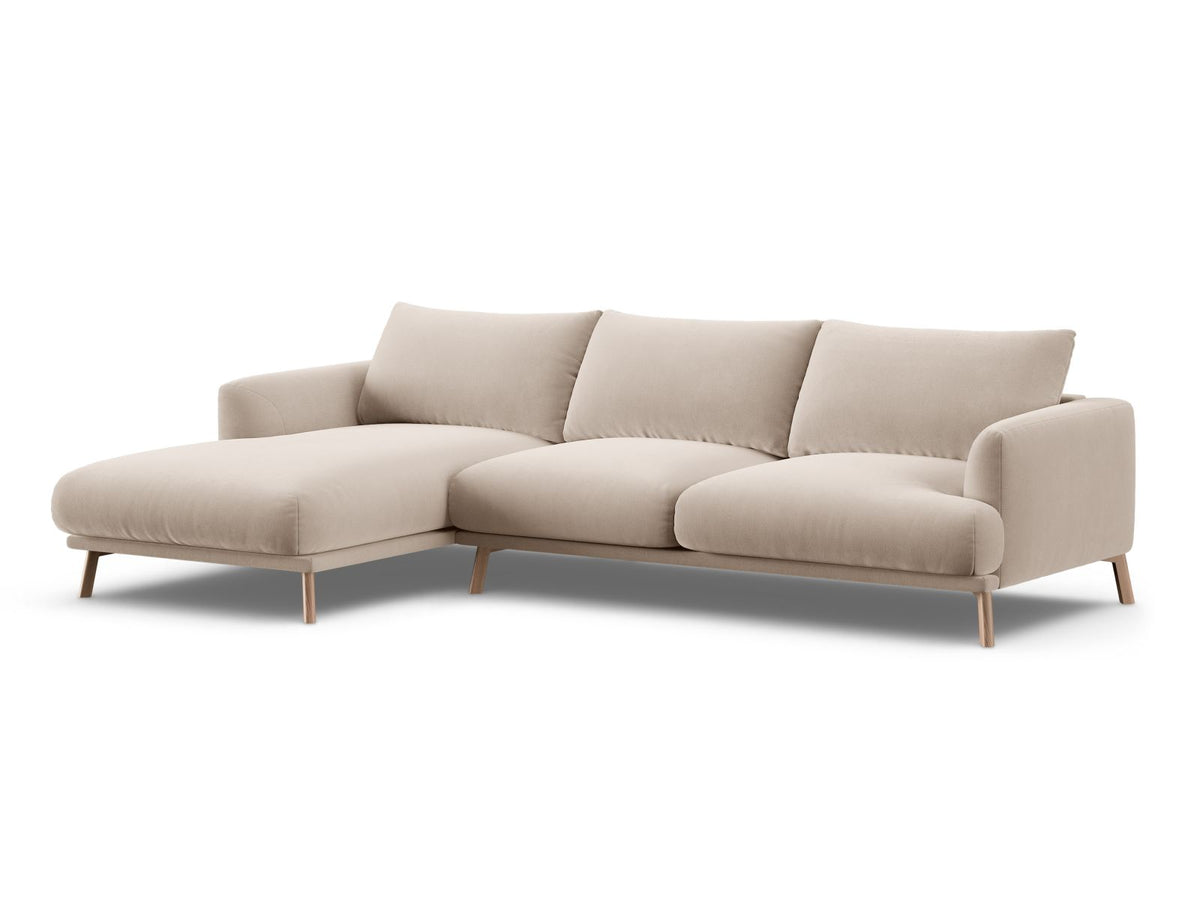 4-Sitzer Ecksofa links Naomi in Beige-Salvador präsentiert im Onlineshop von KAQTU Design AG. Ecksofa links ist von Micadoni