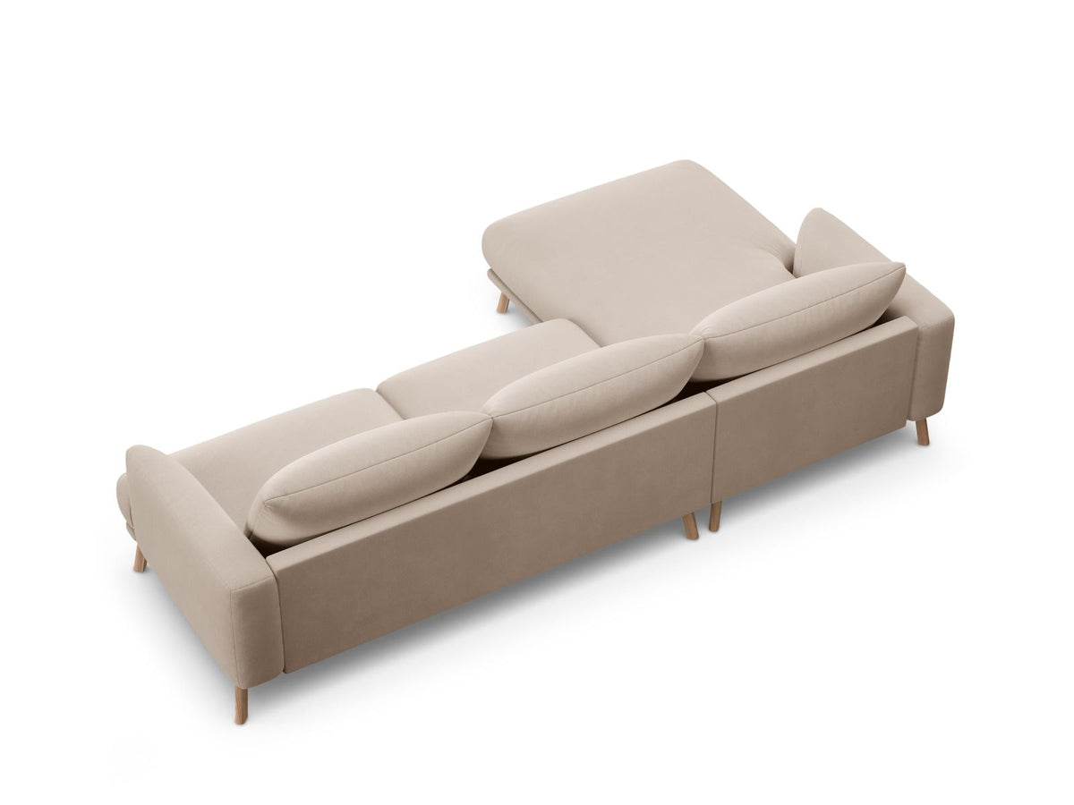 4-Sitzer Ecksofa links Naomi in Beige-Salvador präsentiert im Onlineshop von KAQTU Design AG. Ecksofa links ist von Micadoni