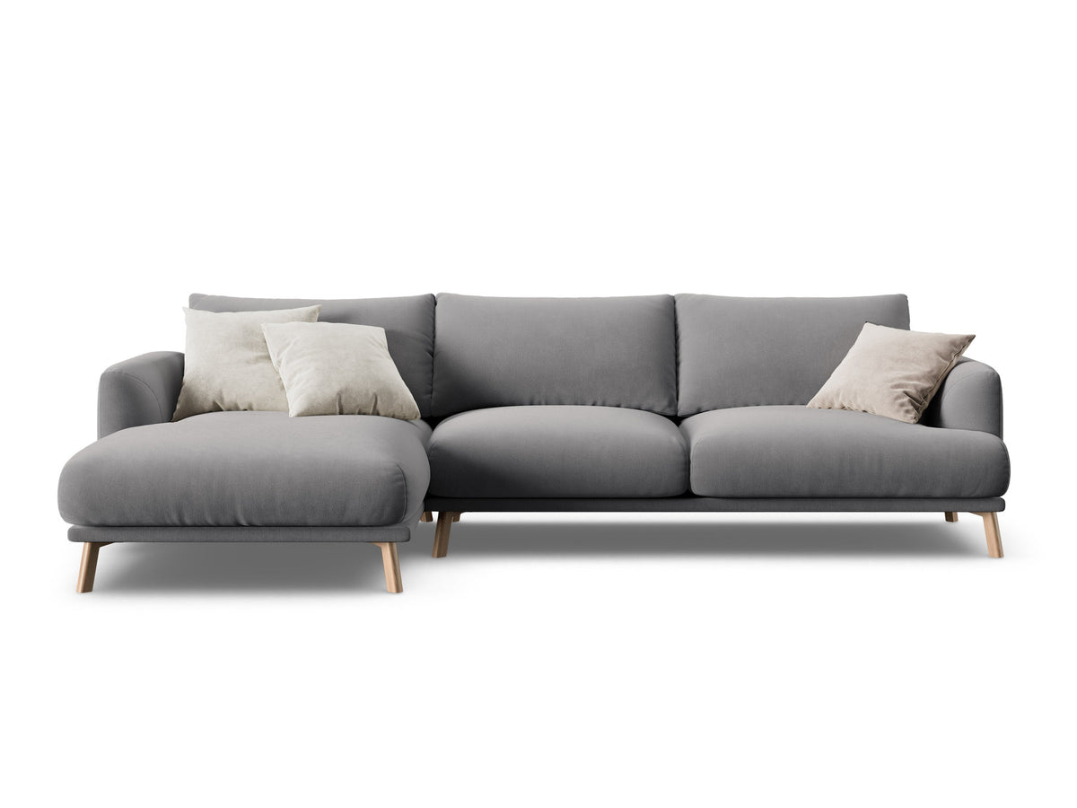 4-Sitzer Ecksofa links Naomi in Grey-Salvador präsentiert im Onlineshop von KAQTU Design AG. Ecksofa links ist von Micadoni