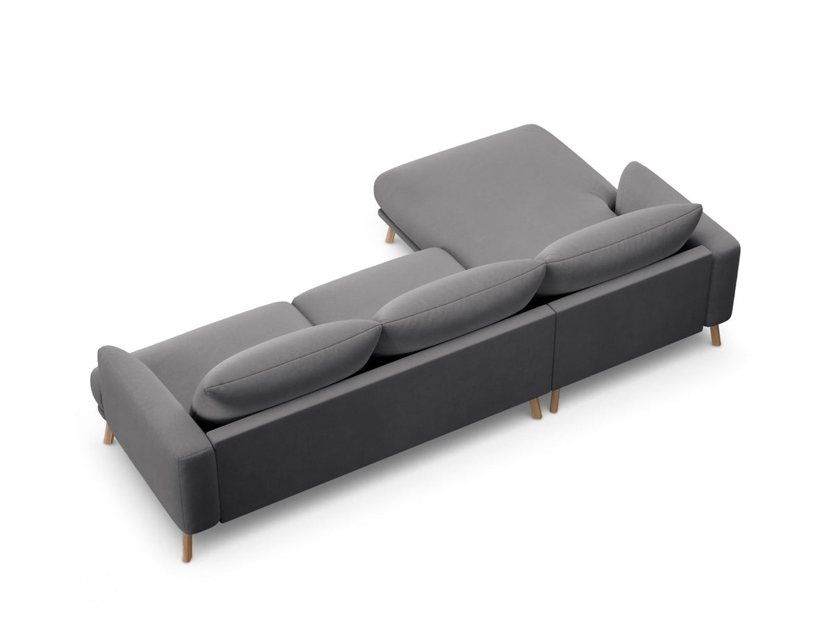 4-Sitzer Ecksofa links Naomi in Grey-Salvador präsentiert im Onlineshop von KAQTU Design AG. Ecksofa links ist von Micadoni