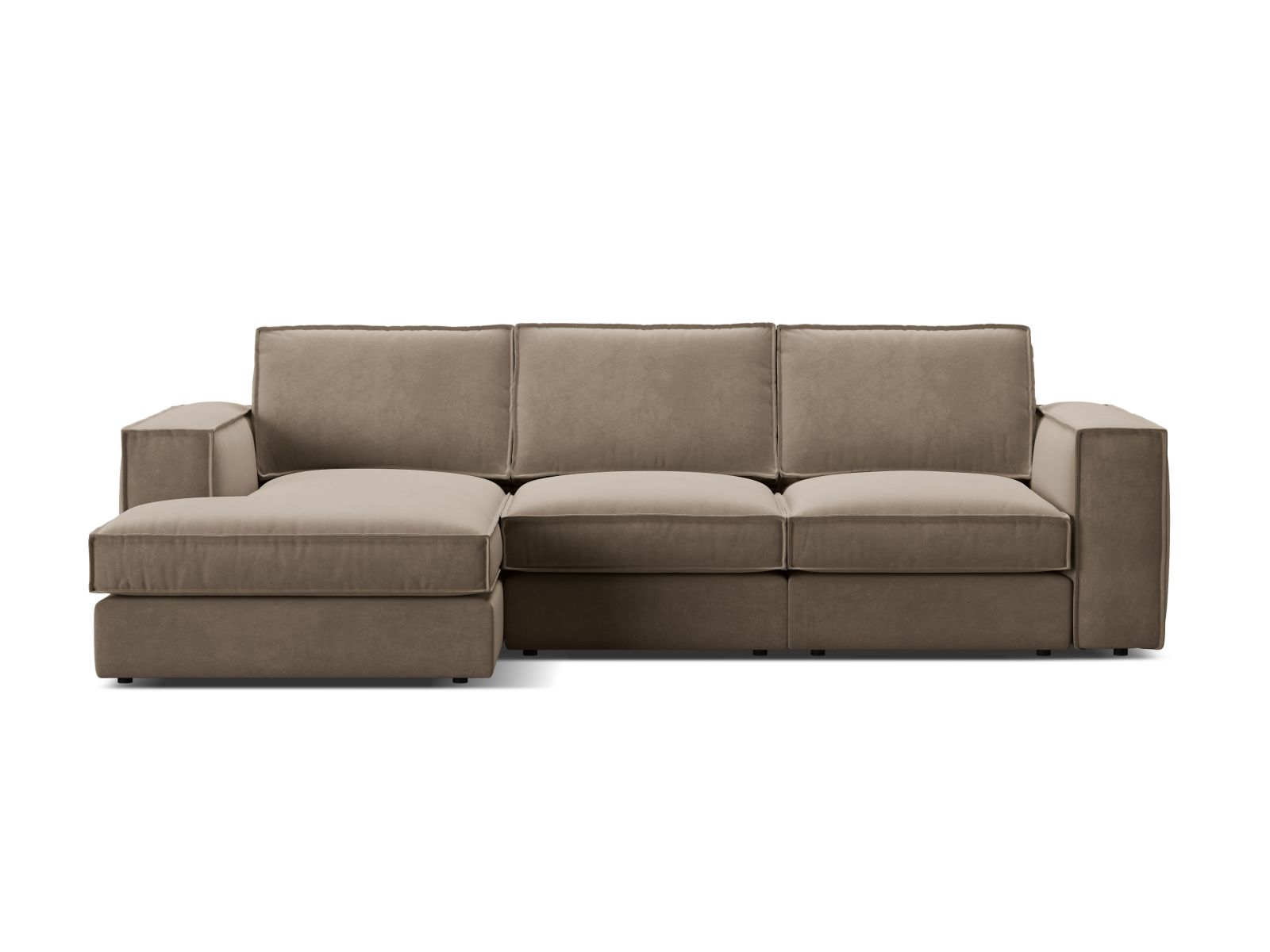 3-Sitzer Modular Ecksofa links Pola in Grey Brown-Salvador präsentiert im Onlineshop von KAQTU Design AG. Ecksofa links ist von Micadoni