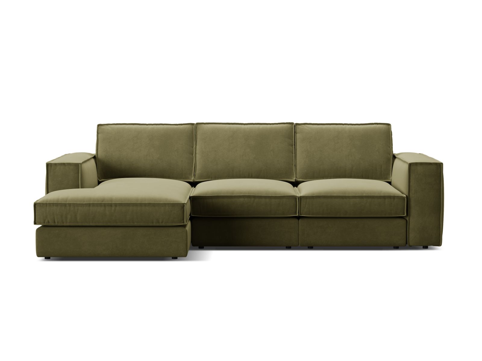 3-Sitzer Modular Ecksofa links Pola in Green-Salvador präsentiert im Onlineshop von KAQTU Design AG. Ecksofa links ist von Micadoni