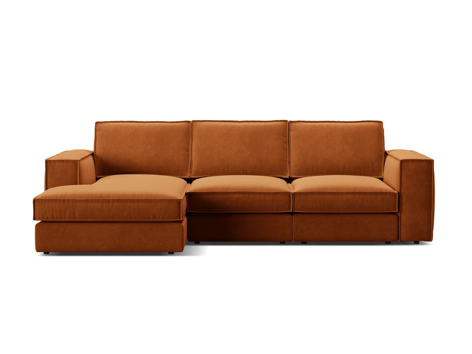 3-Sitzer Modular Ecksofa links Pola in Terracotta-Salvador präsentiert im Onlineshop von KAQTU Design AG. Ecksofa links ist von Micadoni
