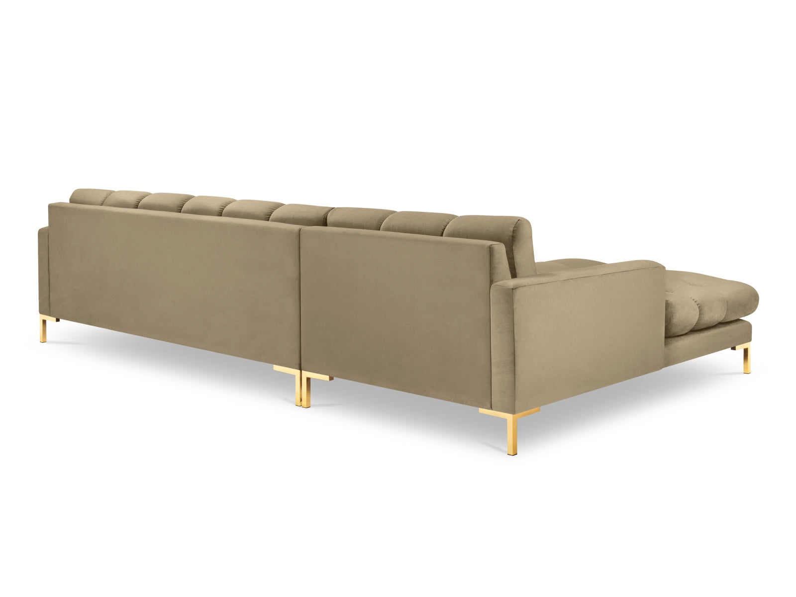Entdecken Sie das Mamaia Velour Ecksofa links von Micadoni – ein stilvolles 5-Sitzer Sofa, das Komfort und Eleganz in Ihr Wohnzimmer bringt.