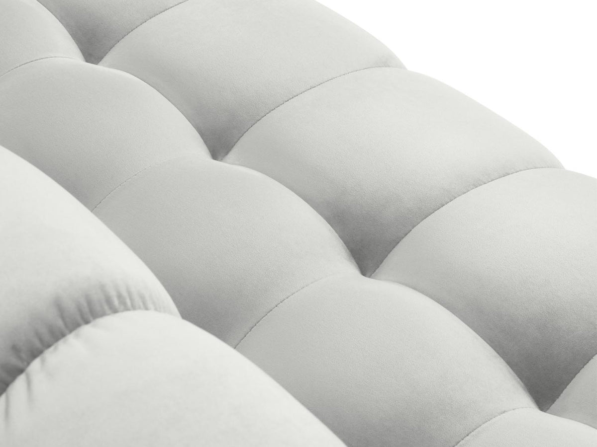 Mamaia Velour Ecksofa links 5 Sitzer in Silver/Schwarz-Bluvel präsentiert im Onlineshop von KAQTU Design AG. L-Sofa links ist von Micadoni