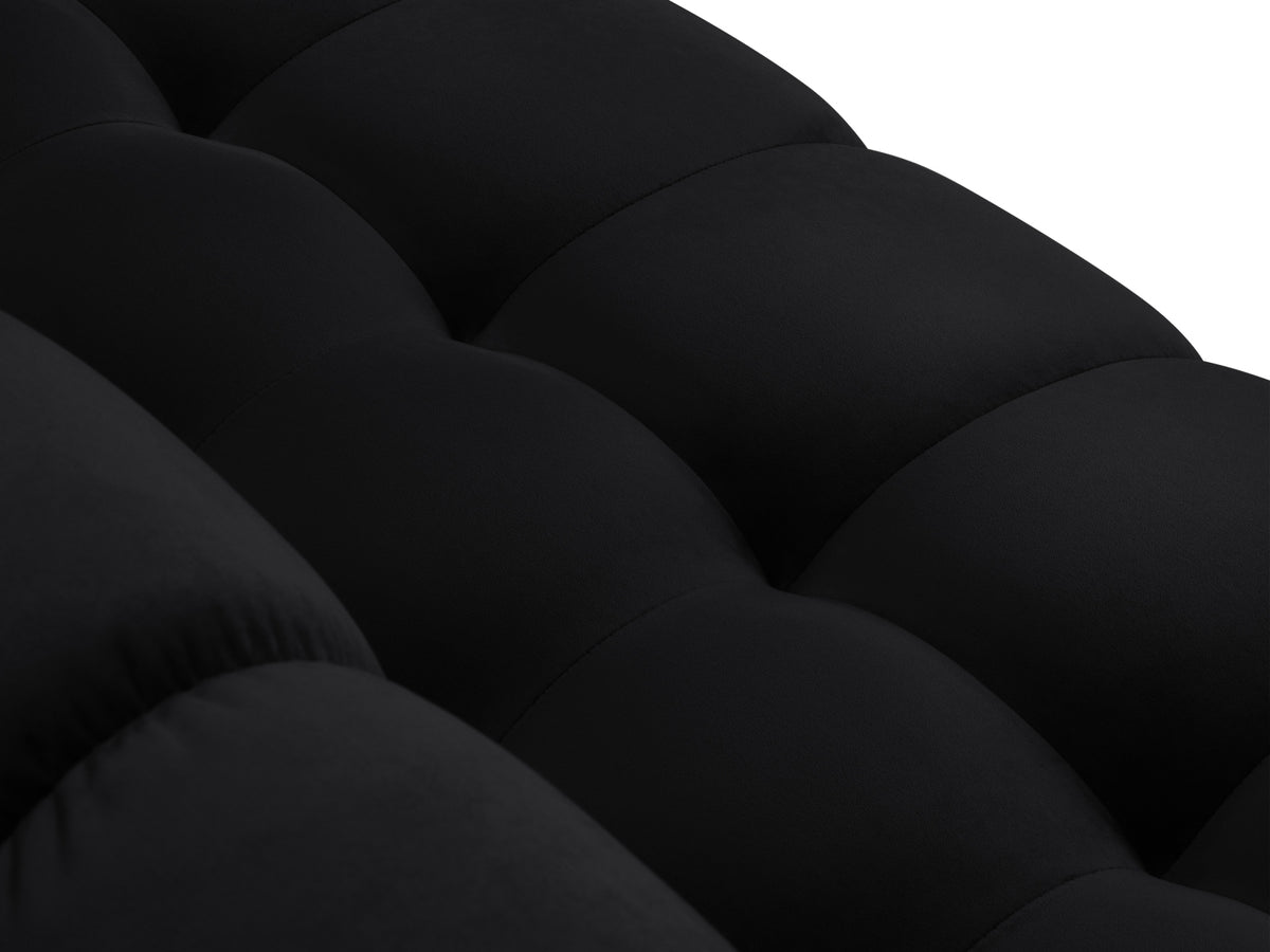 Mamaia Velour Ecksofa links 5 Sitzer in Black/Schwarz-Bluvel präsentiert im Onlineshop von KAQTU Design AG. L-Sofa links ist von Micadoni