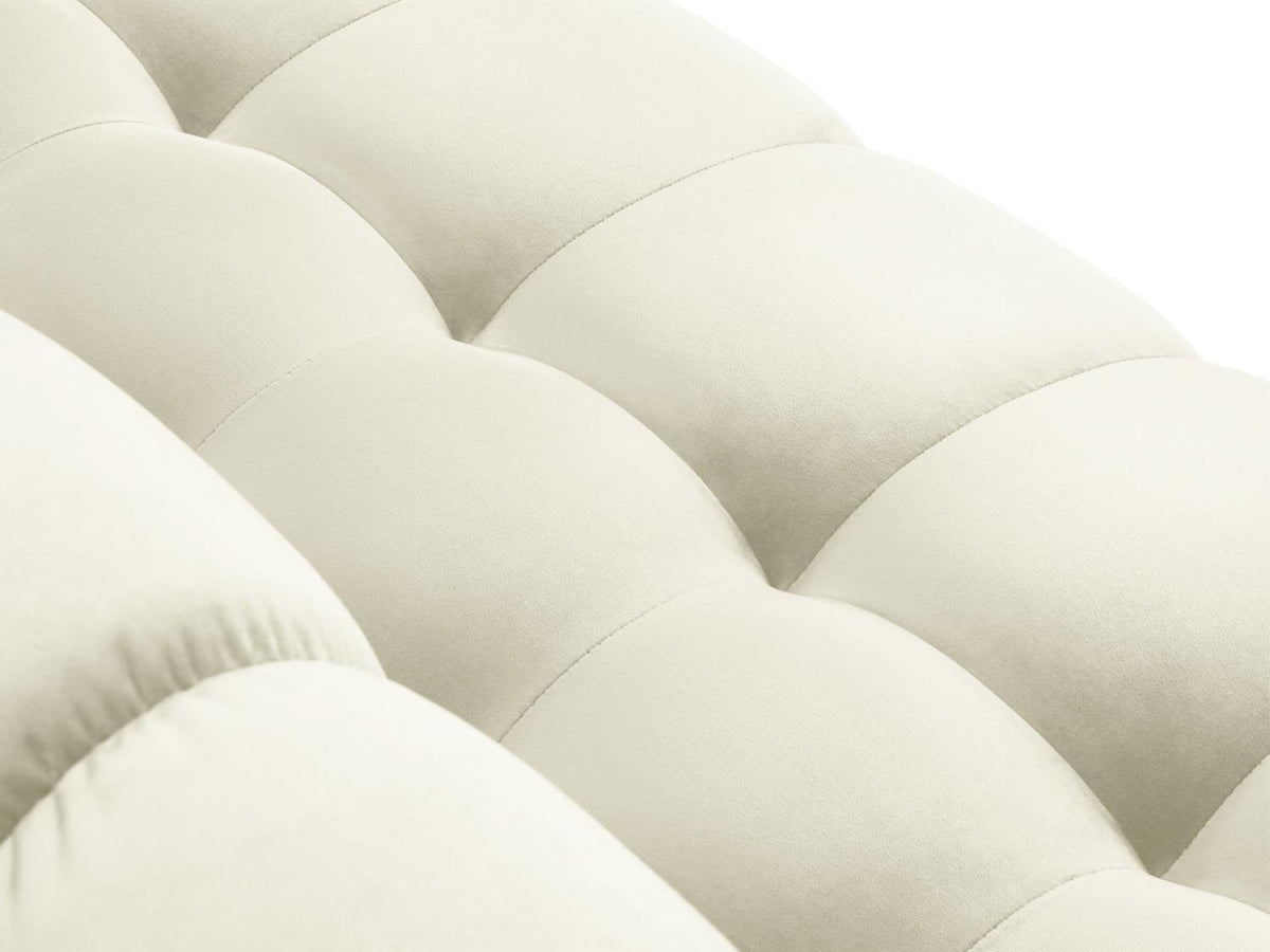 Mamaia Velour Ecksofa links 5 Sitzer in Light Beige/Schwarz-Bluvel präsentiert im Onlineshop von KAQTU Design AG. L-Sofa links ist von Micadoni