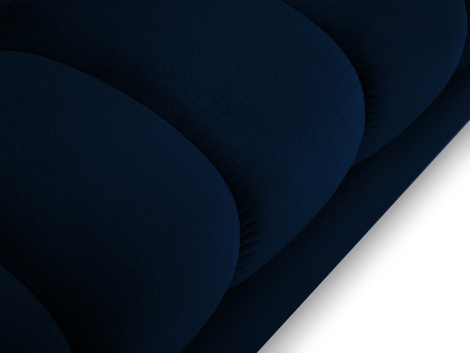 Mamaia Velour Ecksofa links 5 Sitzer in Royal Blue/Schwarz-Bluvel präsentiert im Onlineshop von KAQTU Design AG. L-Sofa links ist von Micadoni