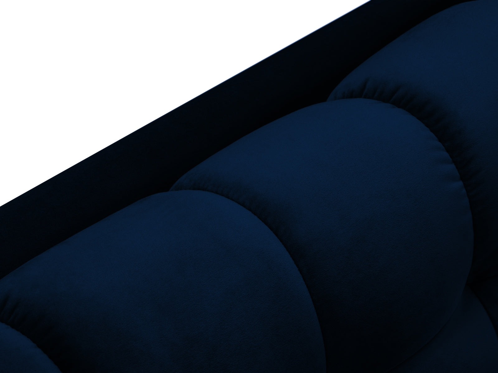 Mamaia Velour Ecksofa links 5 Sitzer in Royal Blue/Schwarz-Bluvel präsentiert im Onlineshop von KAQTU Design AG. L-Sofa links ist von Micadoni