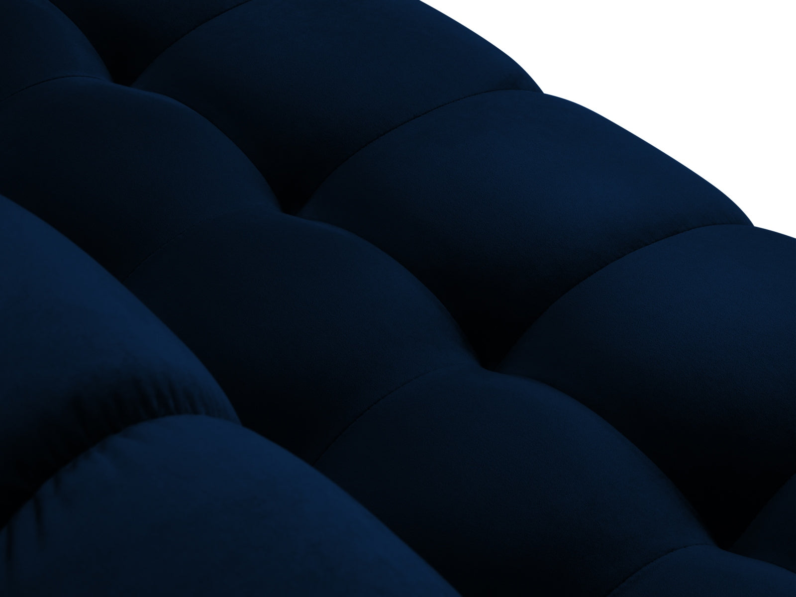 Mamaia Velour Ecksofa links 5 Sitzer in Royal Blue/Schwarz-Bluvel präsentiert im Onlineshop von KAQTU Design AG. L-Sofa links ist von Micadoni