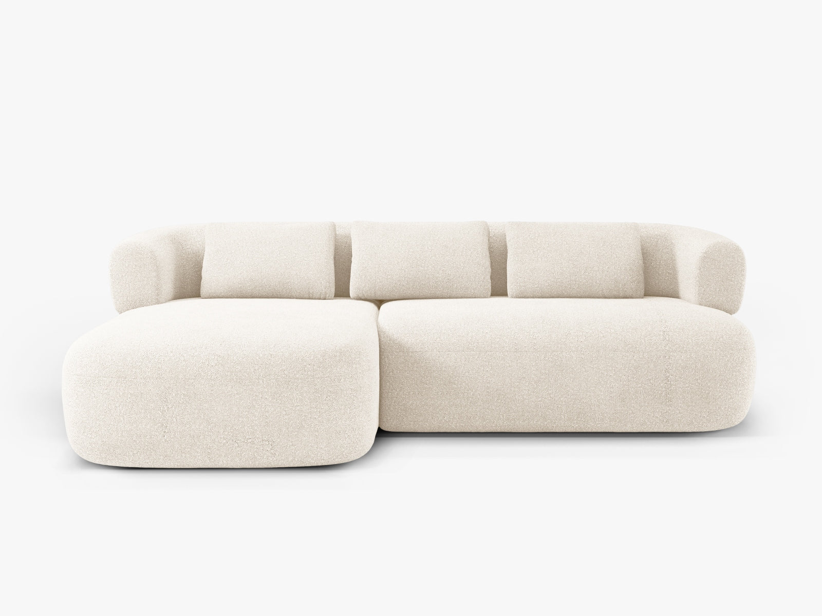 Jenny Boucle Ecksofa links 5 Sitzer in Beige präsentiert im Onlineshop von KAQTU Design AG. Ecksofa links ist von Micadoni