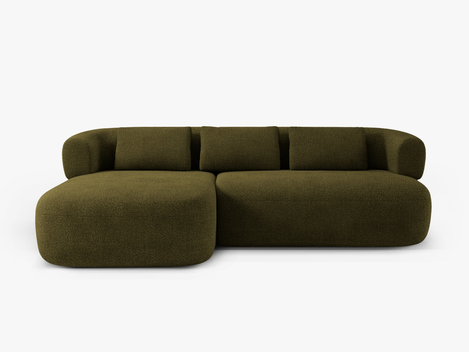 Jenny Boucle Ecksofa links 5 Sitzer in Green präsentiert im Onlineshop von KAQTU Design AG. Ecksofa links ist von Micadoni